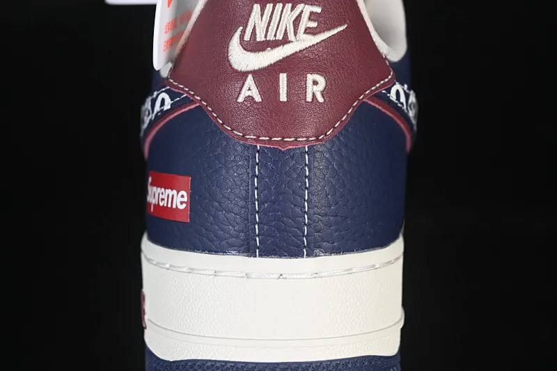 All categories Nk Air Force 1 Air Force series Nk Air Force 1 Low Air Force low top Nike Air Force 1'07 Low Sup tripartite joint white blue wine red Air Force 1 low top casual sneakers YF9511-801